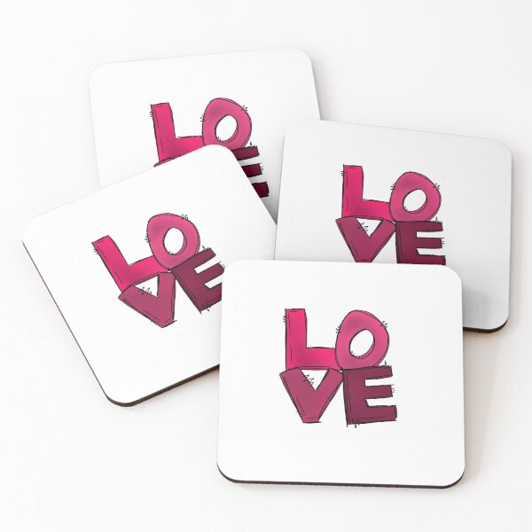 Item preview, Hot pink LOVE designed and sold by CharlieCreates.