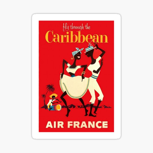 "Vintage Caribbean Travel 1950's" Sticker for Sale by AllVintageArt