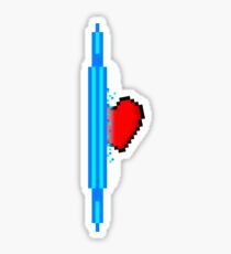 Heart through blue portal (version 1) Sticker