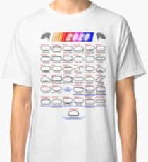 Schedule Nascar Cup Series 2020 white Classic T-Shirt