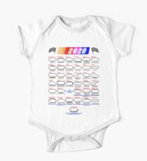 Schedule Nascar Cup Series 2020 white Short Sleeve Baby One-Piece