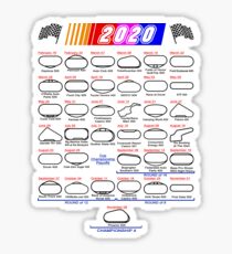 Schedule Nascar Cup Series 2020 white Sticker
