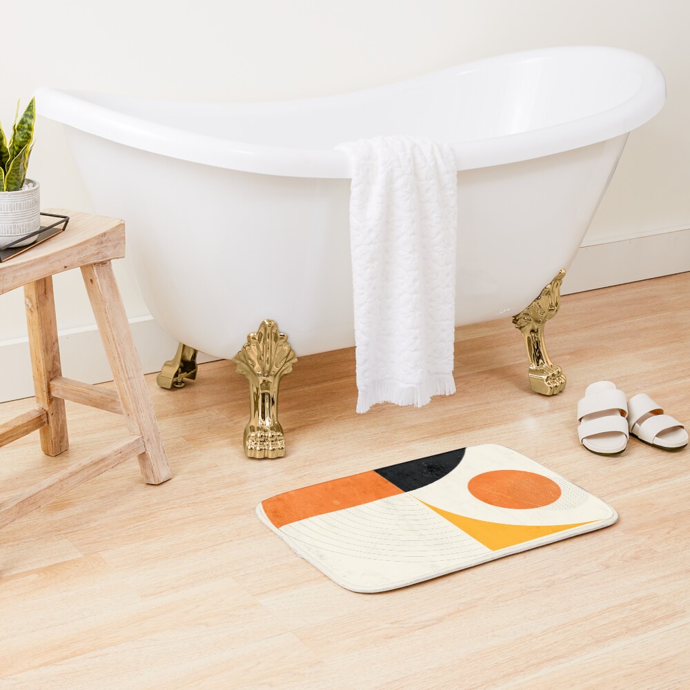 Mid Century Modern Retro Bath Mat
