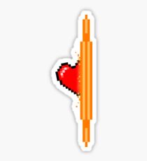 Heart through orange portal (version 2) Sticker