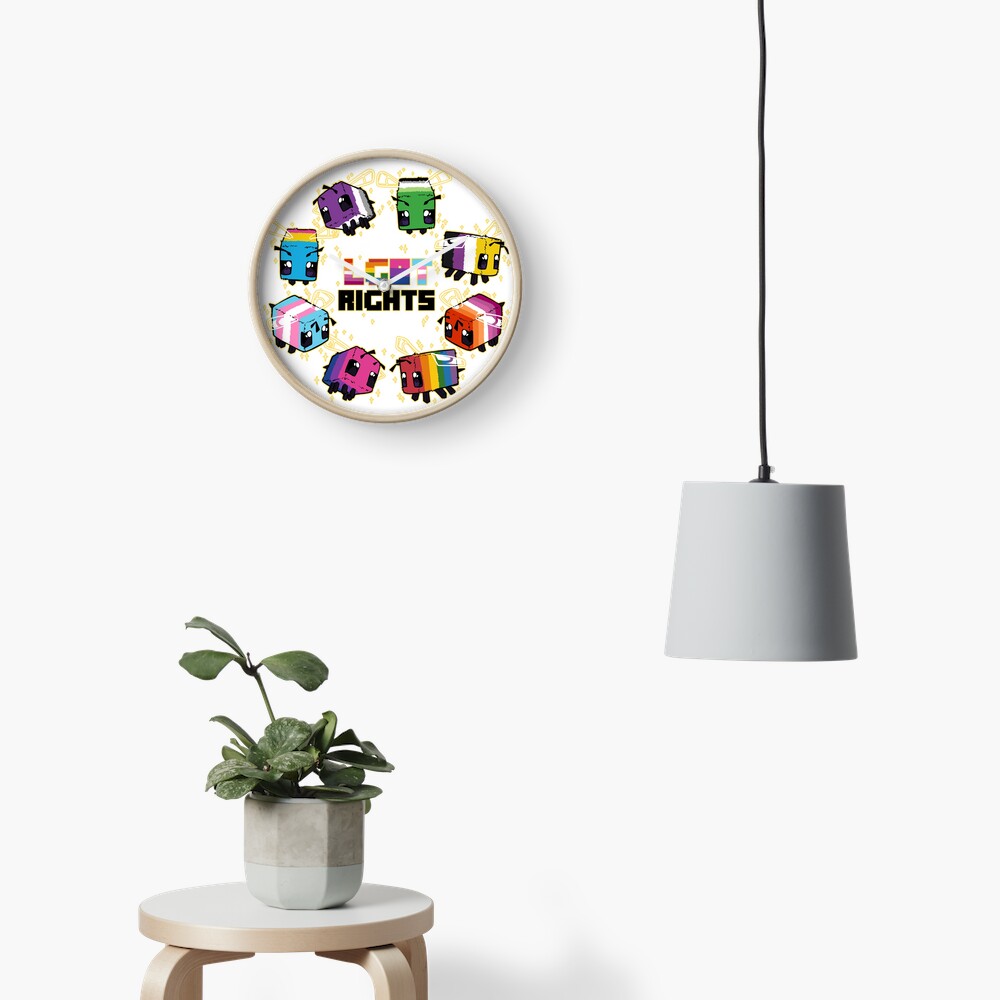 LGBT Minecraft Bees Clock