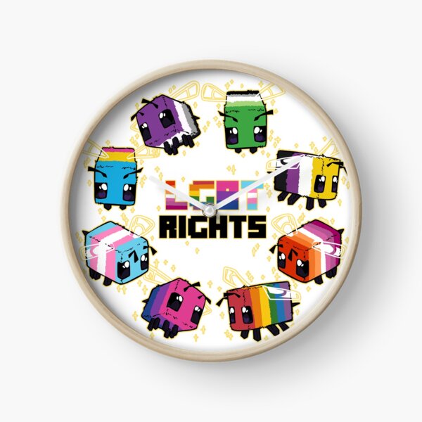 LGBT Minecraft Bees Clock