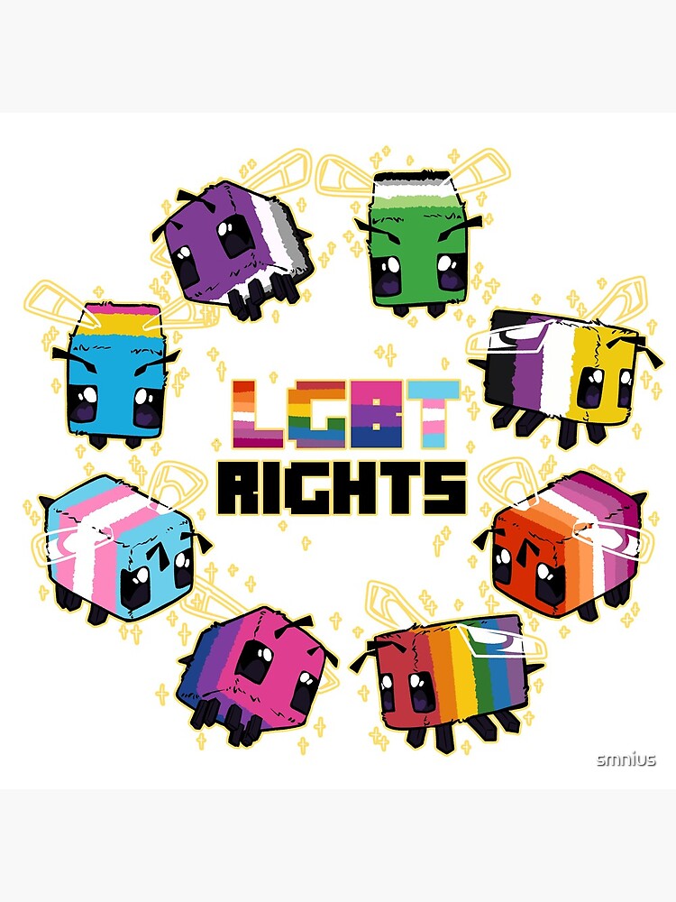 LGBT Minecraft Bees by smnius