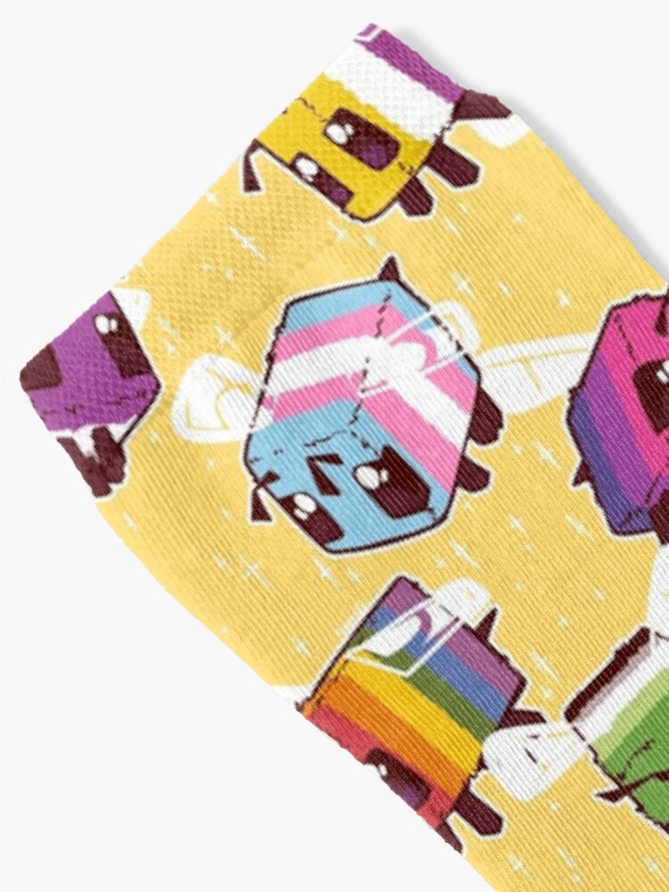 Alternate view of LGBT Minecraft Bees Socks