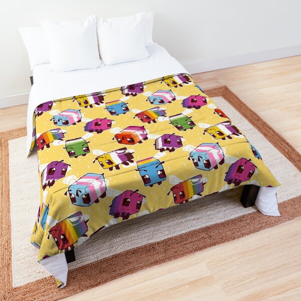 LGBT Minecraft Bees Comforter