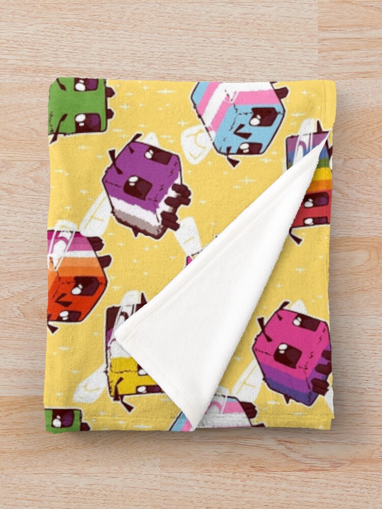 "LGBT Minecraft Bees" Throw Blanket for Sale by smnius Redbubble
