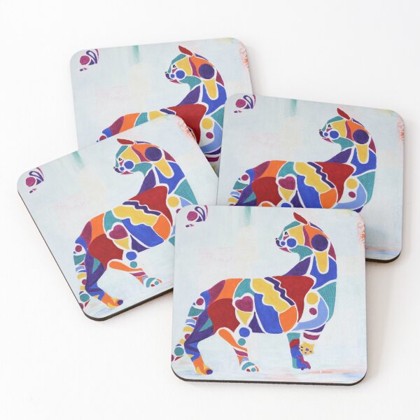 Item preview, Colourful cat designed and sold by Linda Finstad.