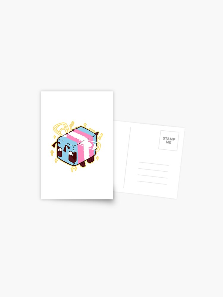 Trans Pride Minecraft Bee Postcard By Smnius Redbubble