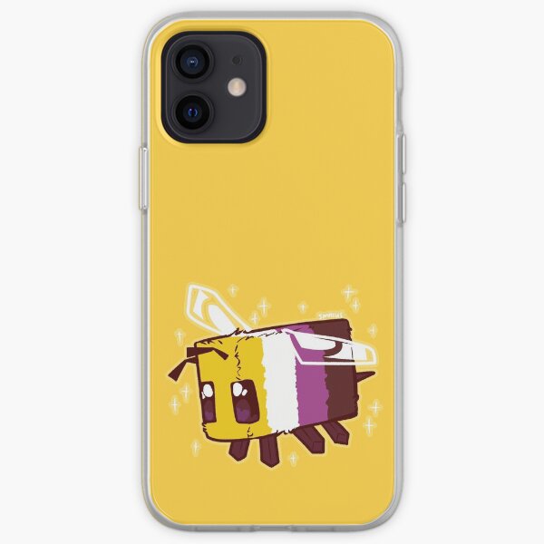 Abeille Minecraft Fierté non binaire Coque souple iPhone