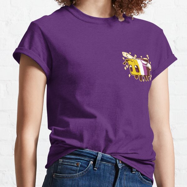 Nicht-binärer Stolz Minecraft Biene Classic T-Shirt