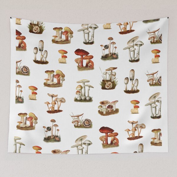 Item preview, mushroom and fungi vintage illustrations designed and sold by papa-pedro.