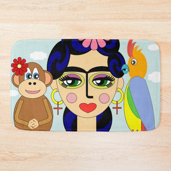 Item preview, Latin Lady with Cute Monkey and Parrot designed and sold by jantulov.
