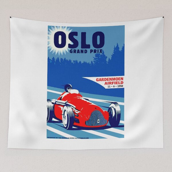 Item preview, "OSLO GRAND PRIX" Vintage Auto Race Print designed and sold by posterbobs.