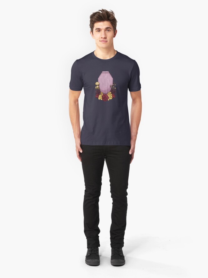 Alternate view of Powder Pink Coffin Slim Fit T-Shirt