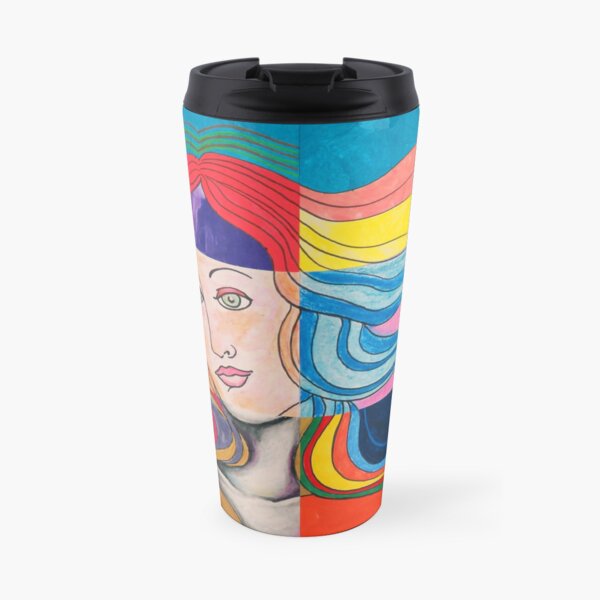 Modern Venus Botticelli Inspired Pop Art Mixed Media Travel Mug