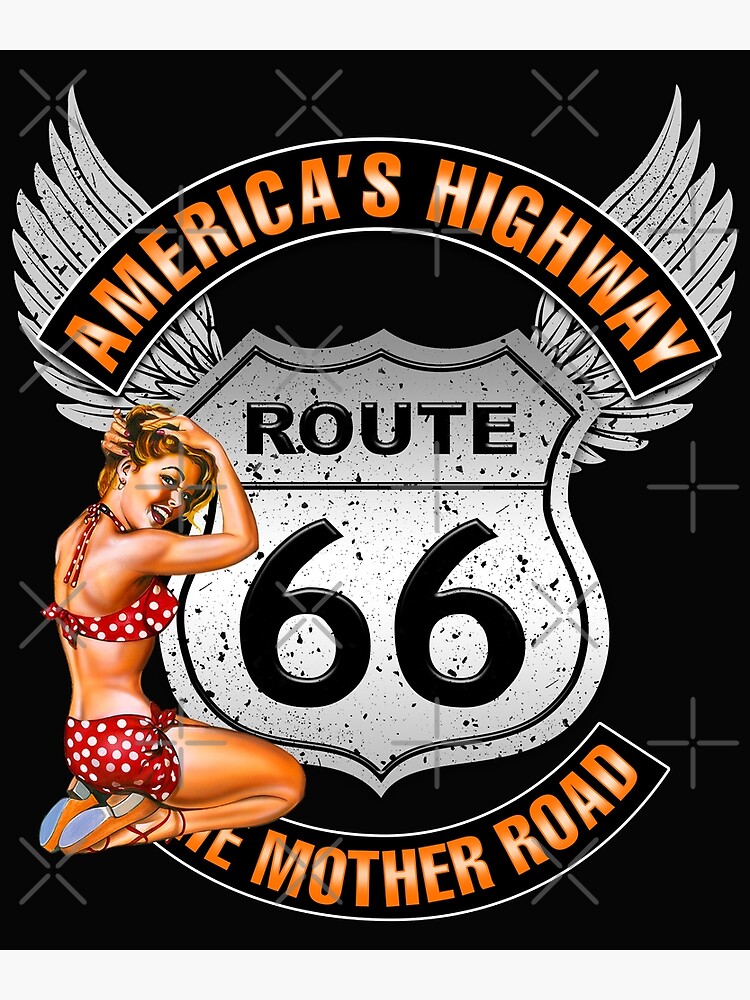 Route 66 Mother Road Sexy Pinup Photographic Print For Sale By Leozitro Redbubble 