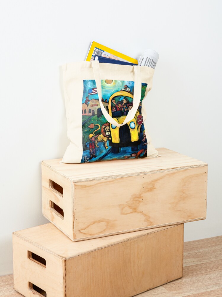 Thumbnail 4 of 5, Tote Bag, "Dandy the Lion" by Chad Elliott designed and sold by Wildermans.