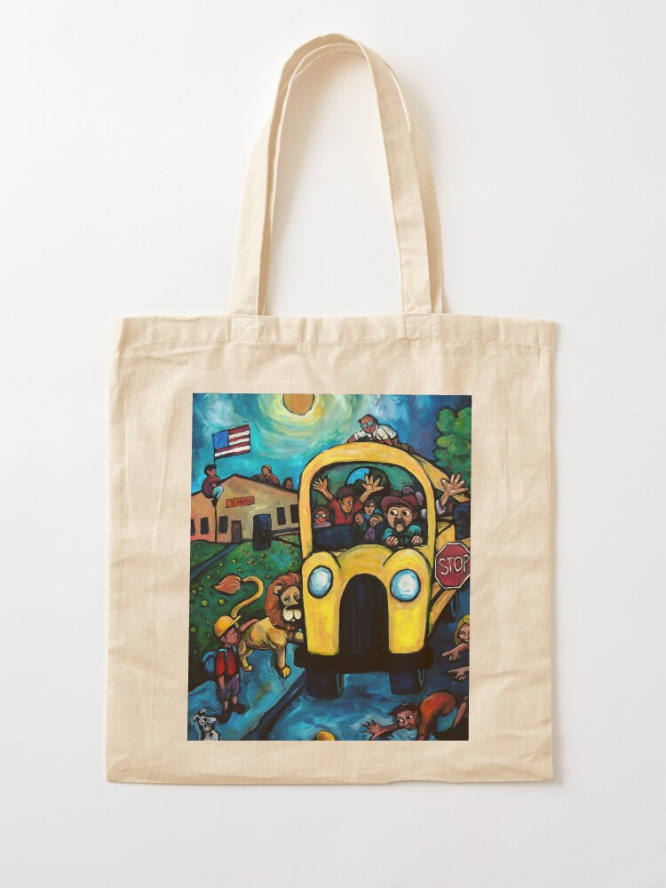 Thumbnail 2 of 5, Tote Bag, "Dandy the Lion" by Chad Elliott designed and sold by Wildermans.