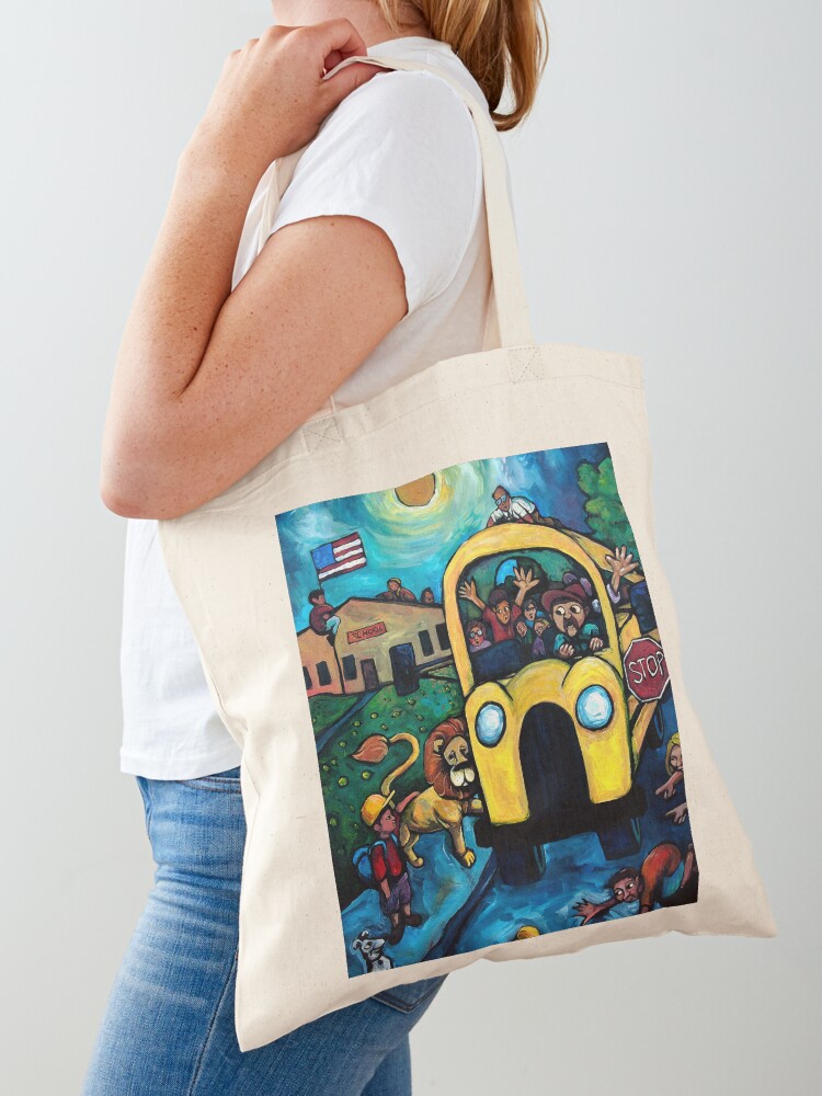Thumbnail 1 of 5, Tote Bag, "Dandy the Lion" by Chad Elliott designed and sold by Wildermans.