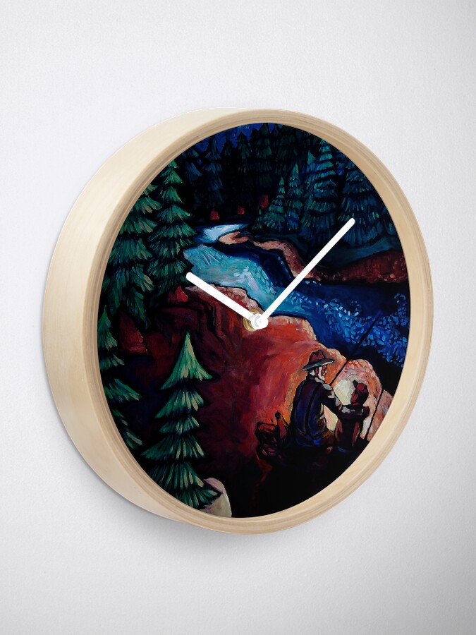 Thumbnail 1 of 4, Clock, "Fishing Trips" by Chad Elliott designed and sold by Wildermans.