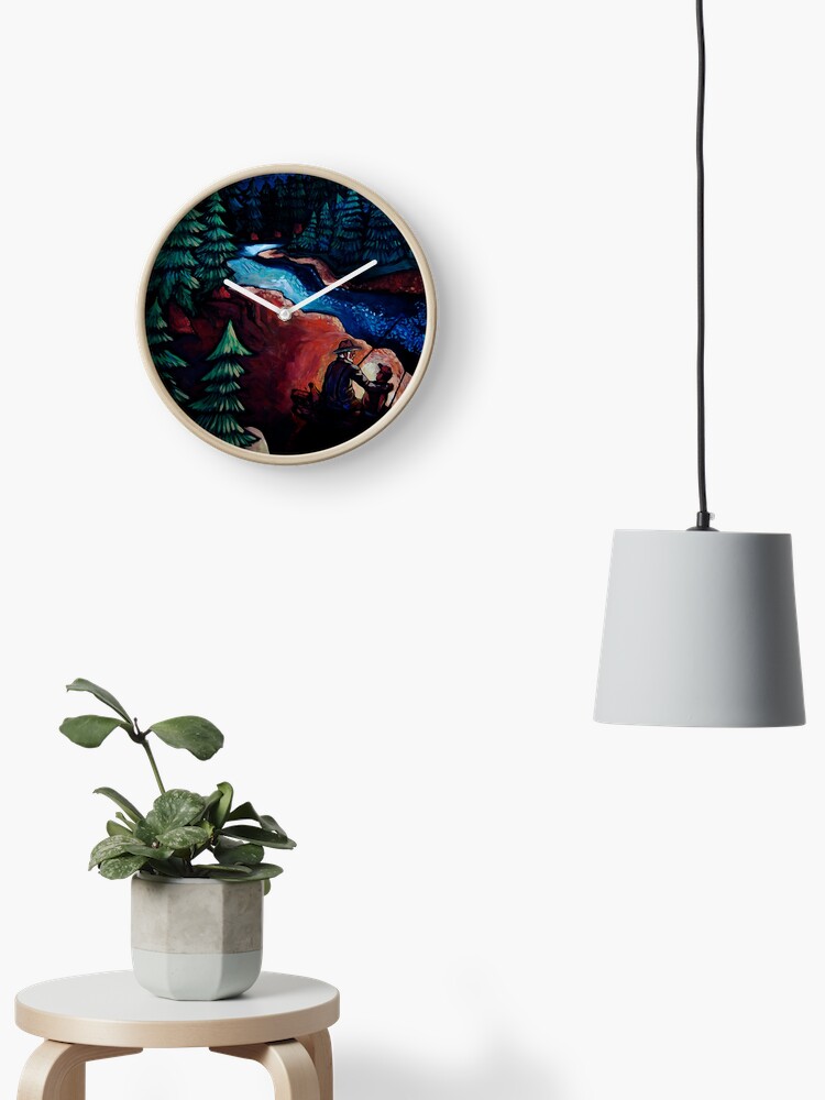 Thumbnail 2 of 4, Clock, "Fishing Trips" by Chad Elliott designed and sold by Wildermans.