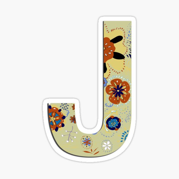 Monogram letter J Sticker