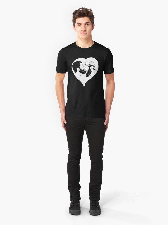 Alternate view of Love is Love - the kiss - Invert Slim Fit T-Shirt