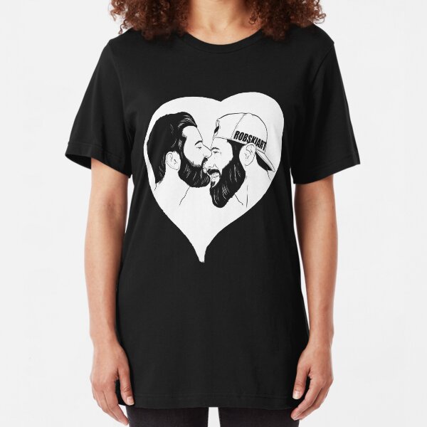 Love is Love - the kiss - Invert Slim Fit T-Shirt