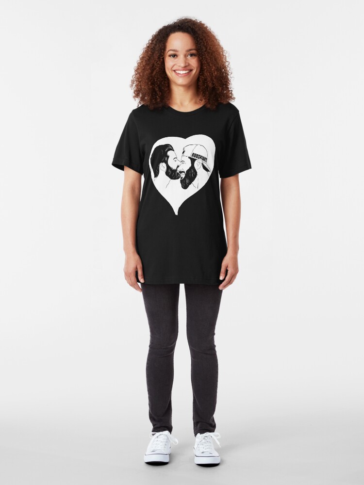 Alternate view of Love is Love - the kiss - Invert Slim Fit T-Shirt