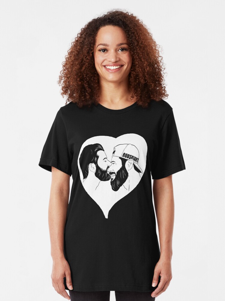 Alternate view of Love is Love - the kiss - Invert Slim Fit T-Shirt