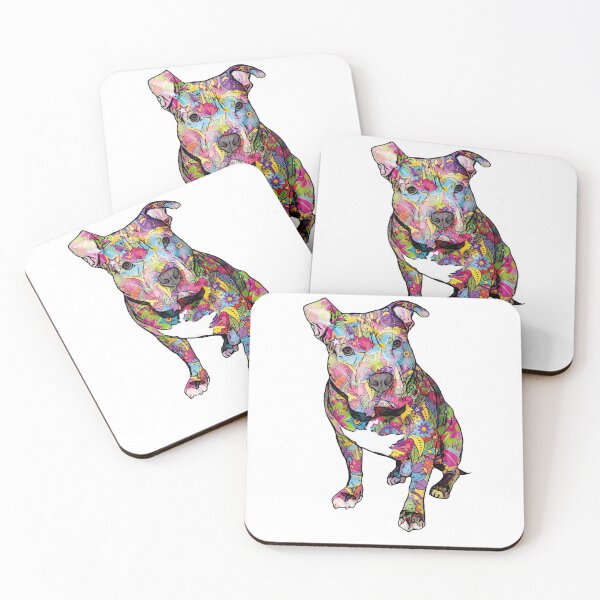 Item preview, Colorful Pitbull - Peace love and pitbulls designed and sold by PrettyPittie Shop.