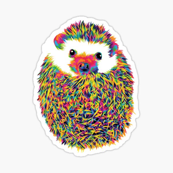 Hedgehog of Color Sticker