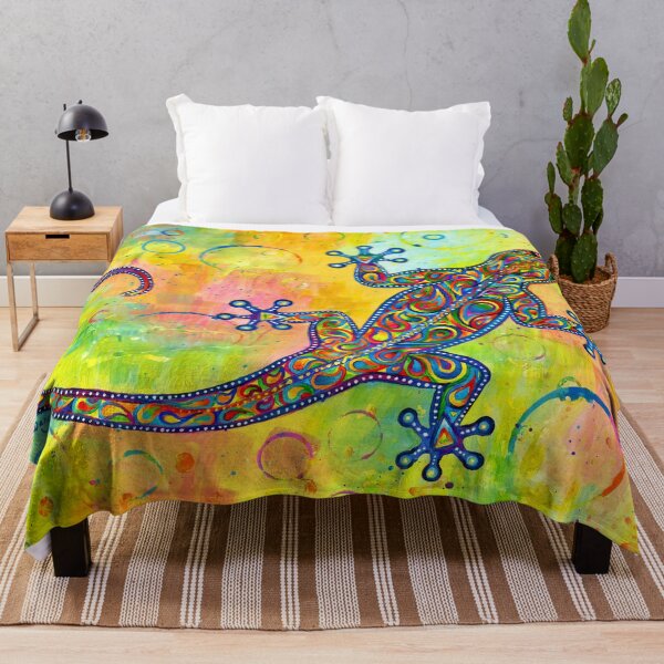 Item preview, Electric Groovy Gecko Psychedelic Paisley Lizard designed and sold by Rebecca Wang.