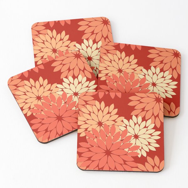 Item preview, Modern Floral Kimono Print, Mandarin Orange  designed and sold by Marymarice.