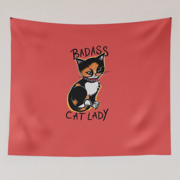 Item preview, Badass cat lady designed and sold by FrictionMaxxing.
