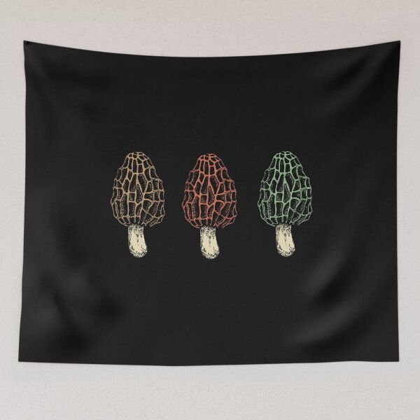 Item preview, Morels Trio funny vintage mushrooms  designed and sold by alenaz.