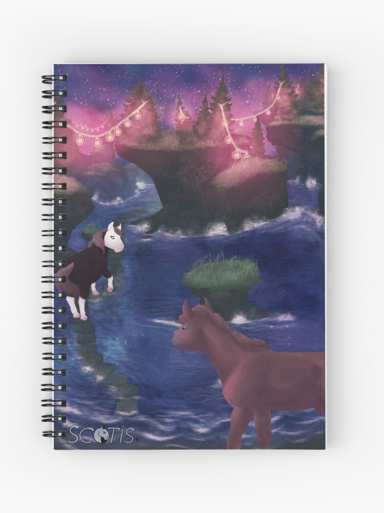 Aperçu 1 sur 3. Carnet avec l'œuvre Nitescence [Cheval] créée et vendue par ScotisFr.