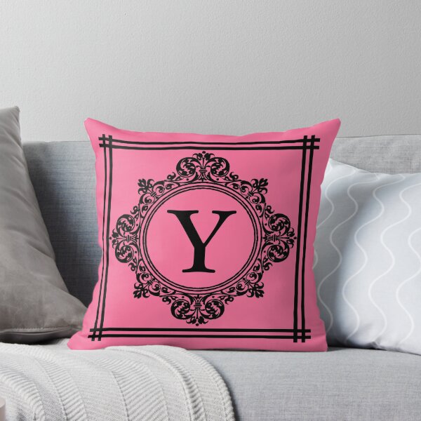 Aperçu de l'œuvre Monogramme rose et noir chaud Y créée et vendue par Greenbaby.