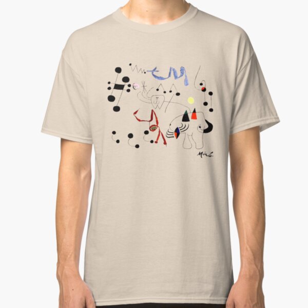 Joan Miro Woman Dreaming Of Escape T Shirt, 1945 Artwork Classic T-Shirt