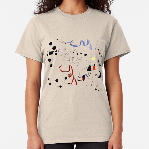 Joan Miro Woman Dreaming Of Escape T Shirt, 1945 Artwork Classic T-Shirt