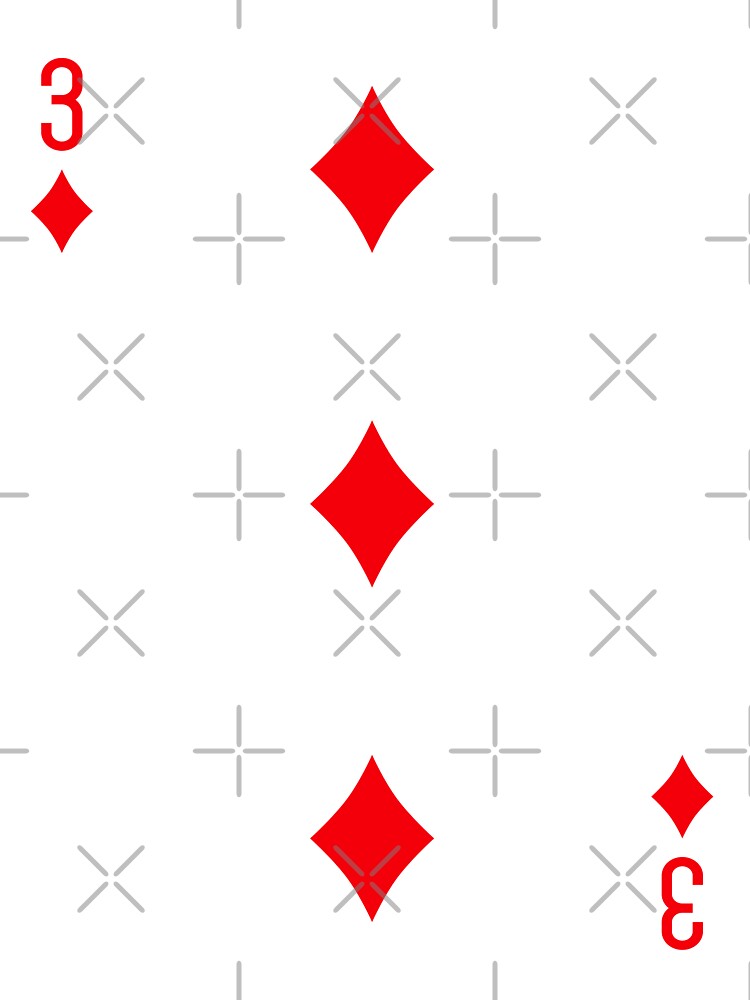 Camiseta para niños for Sale con la obra «Tres de Diamantes Baraja