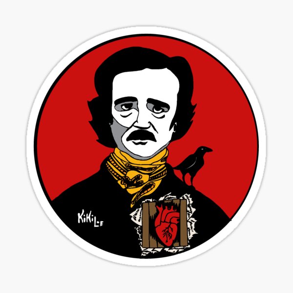 Edgar Allan Poe Pegatina