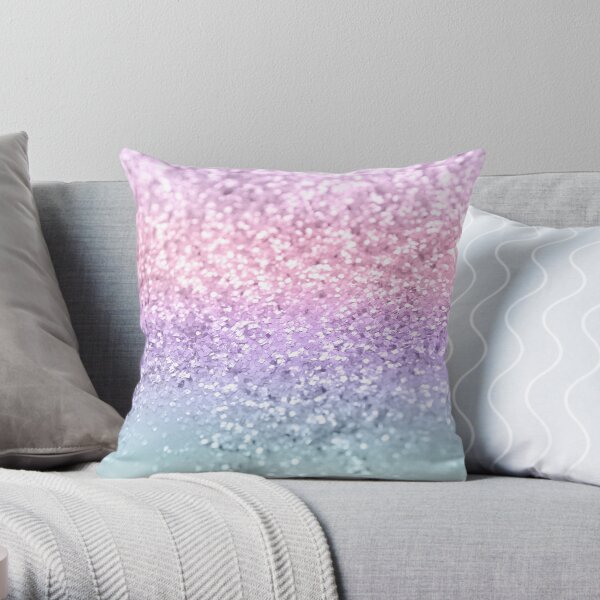 Unicorn Girls Glitter # 1 #shiny #pastel #decor #art Cojín