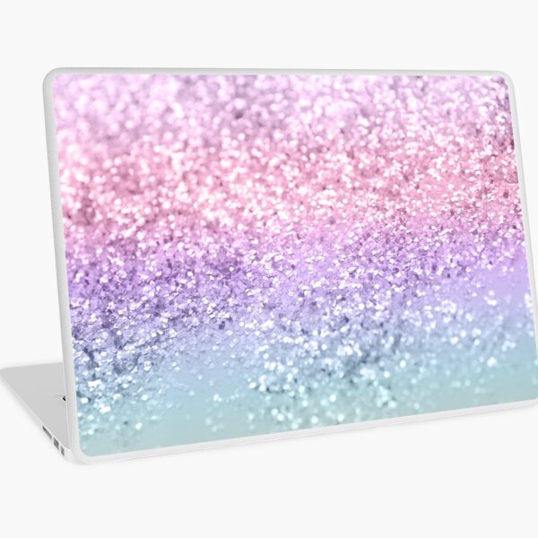 Unicorn Girls Glitter #1 (Faux Glitter)  #shiny #pastel #decor #art Laptop Skin