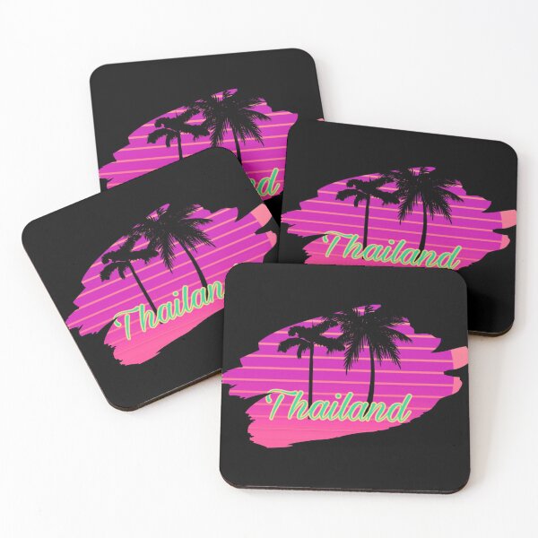 Item preview, Thailand design with palm trees and sun for all tourists and travelers designed and sold by KorSeouDesign.