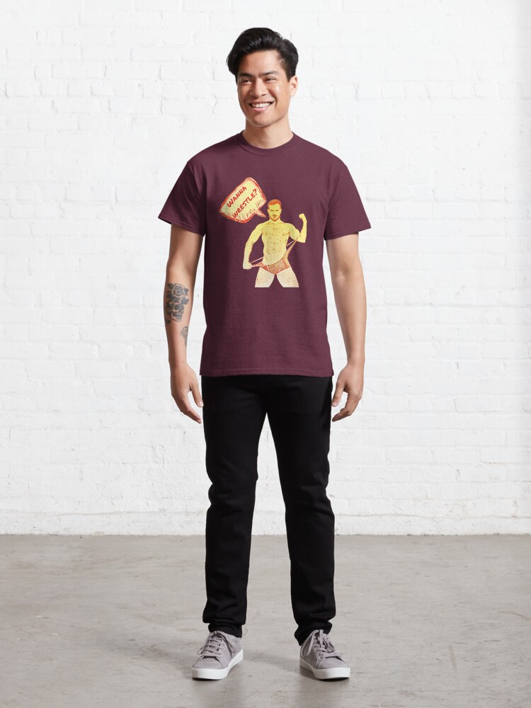 Alternate view of Wanna Wrestle? Classic T-Shirt